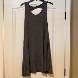 Black and gray sleeveless dress
